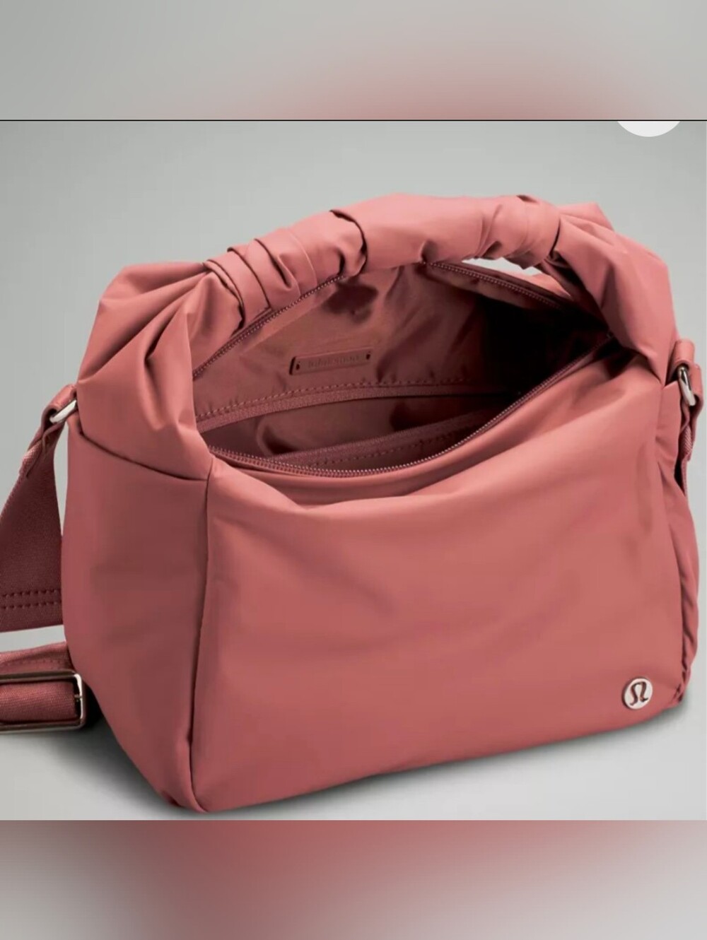 🆕 Lululemon Gathered Handle Dusty Rose Shoulder Bag 6L Like New Condition
